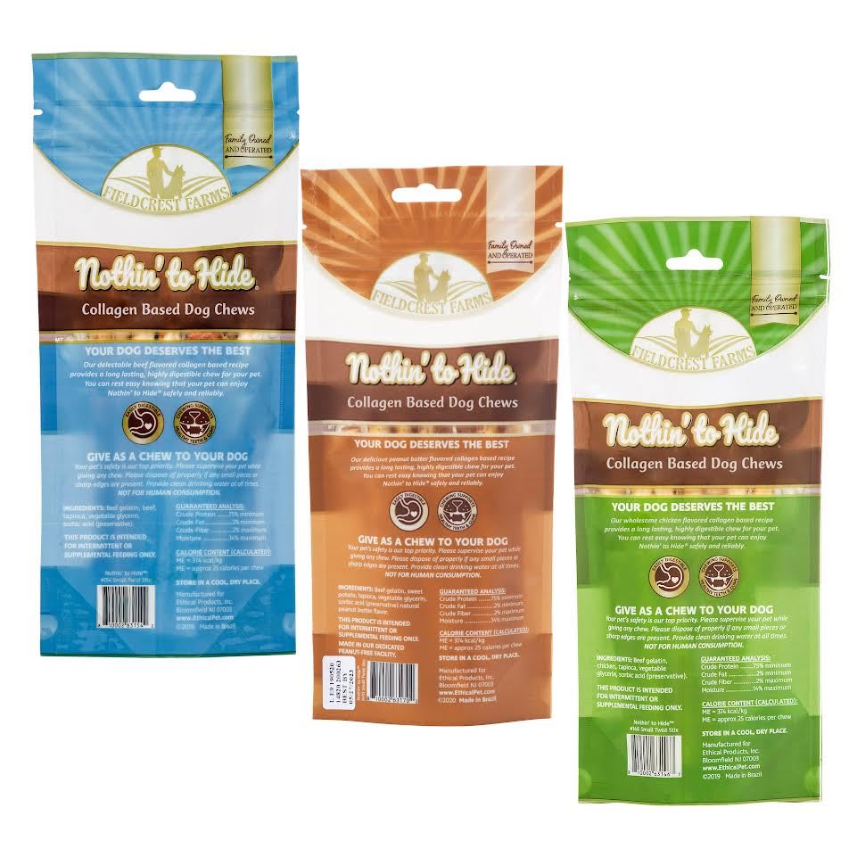 Fieldcrest Farms Nothing to Hide Twist Stix packaging, 3-flavor bundle in view