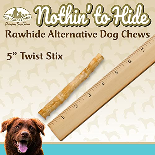 Fieldcrest Farms Nothing to Hide Twist Stix size ideal for mid-size dogs.