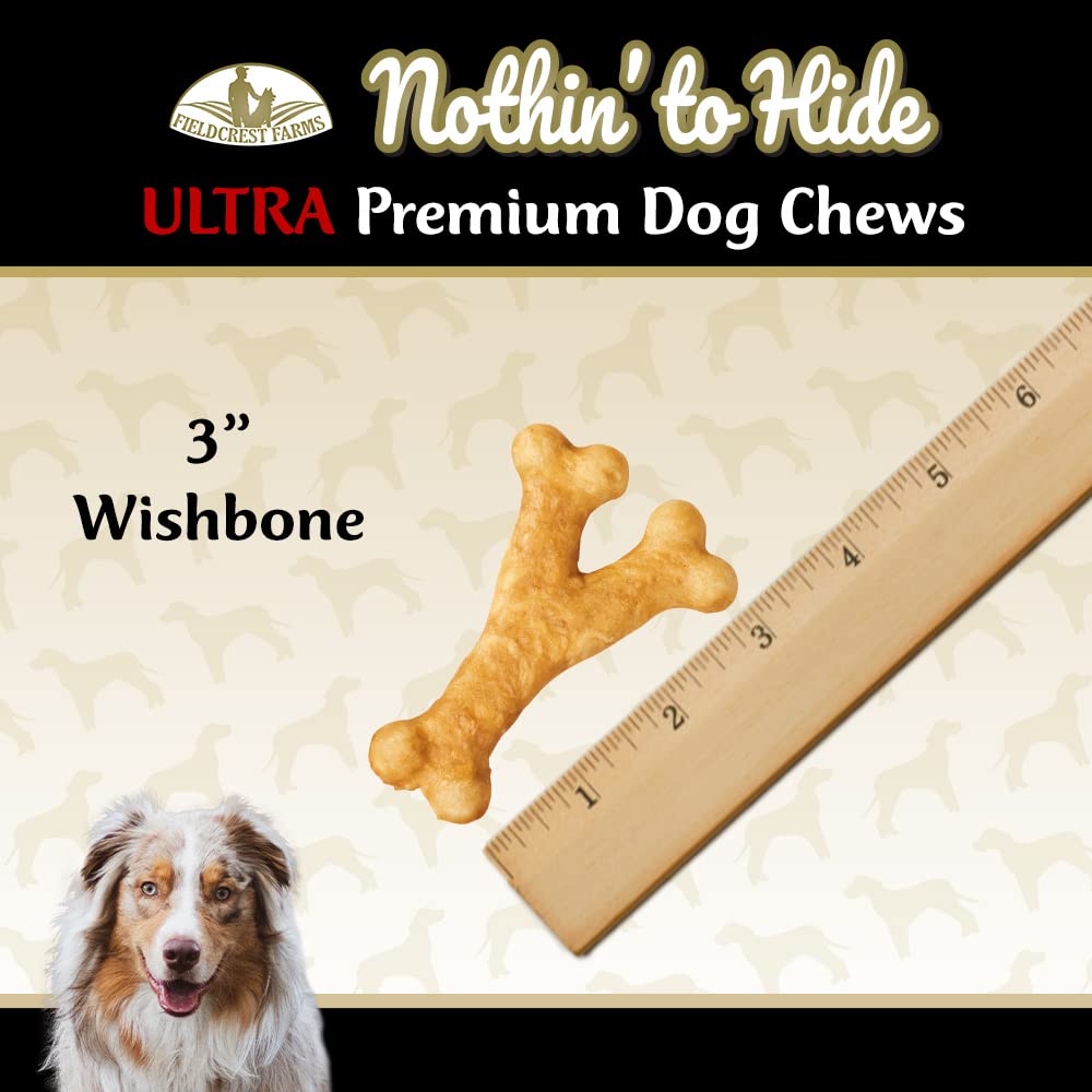 Fieldcrest Farms Nothing to Hide 3'' Wish Bone on serving tray for small dogs