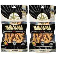 Fieldcrest Farms Nothing to Hide wish bone 3in for small dogs promotes satisfying, safe chewing