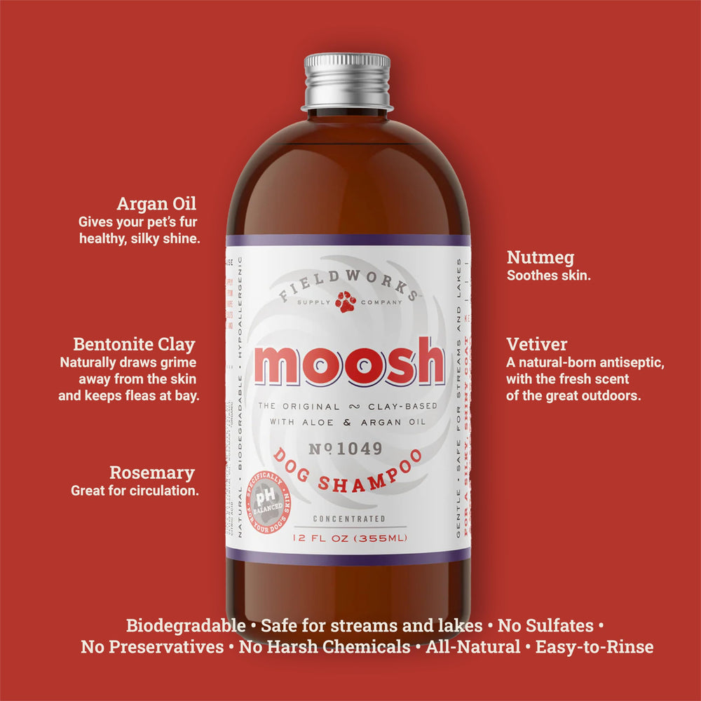 Fieldworks MOOSH bentonite-clay image emphasizes detoxifying cleansing for itchy skin