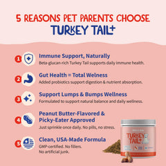 Fifth and Fido turkey tail dogs packaging label premium USA made quality.