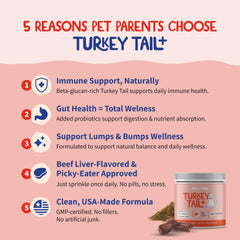 Fifth & Fido turkey tail and reishi powder blend for dogs.