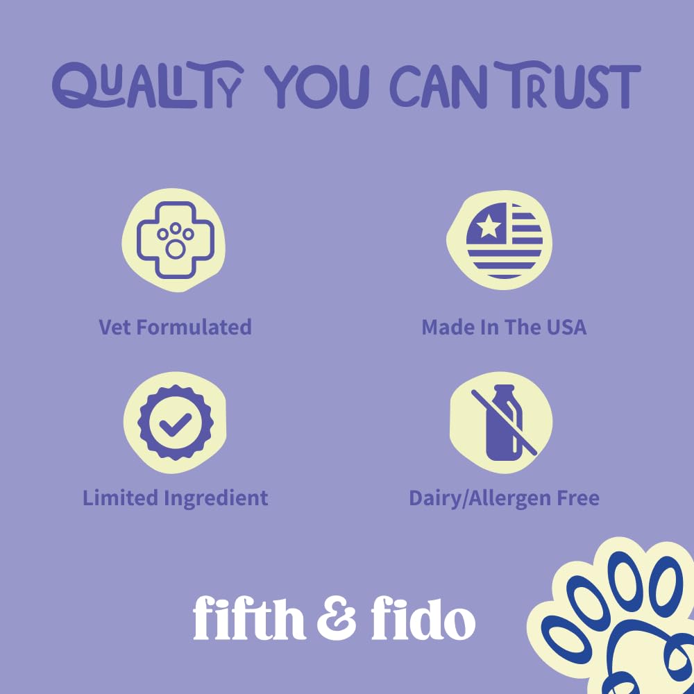 Fifth & Fido USA made badge on product label for quality origin.