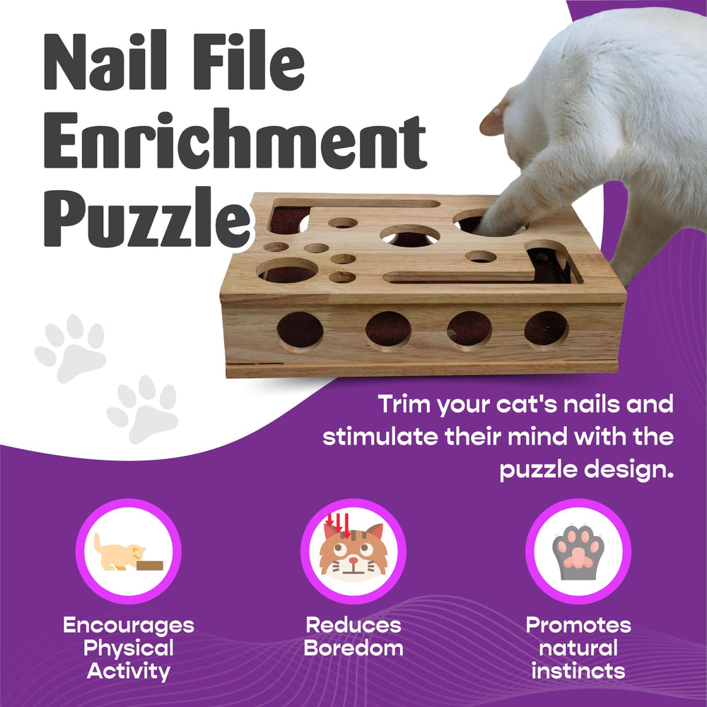 Fig & Friends cat nail file scratch surface closeup reveals gentle texture.
