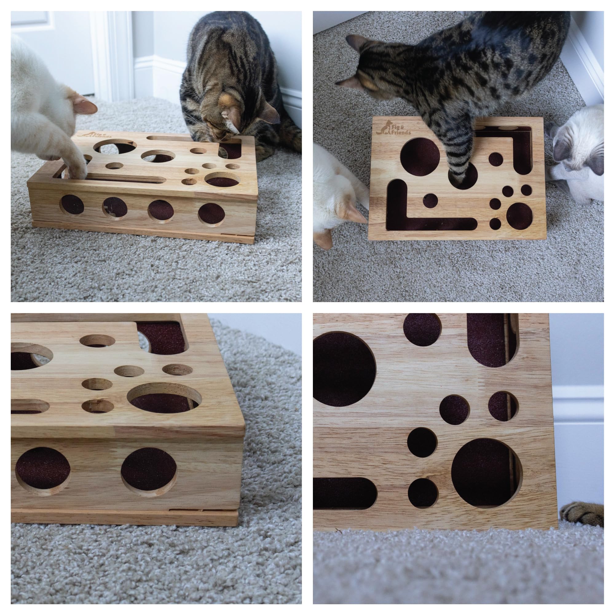 Fig & Friends cat nail file scratch enrichment box compact design for easy storage.