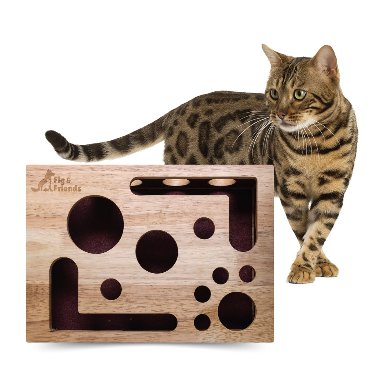 Fig & Friends cat nail file scratch enrichment box cover promotes calm grooming.