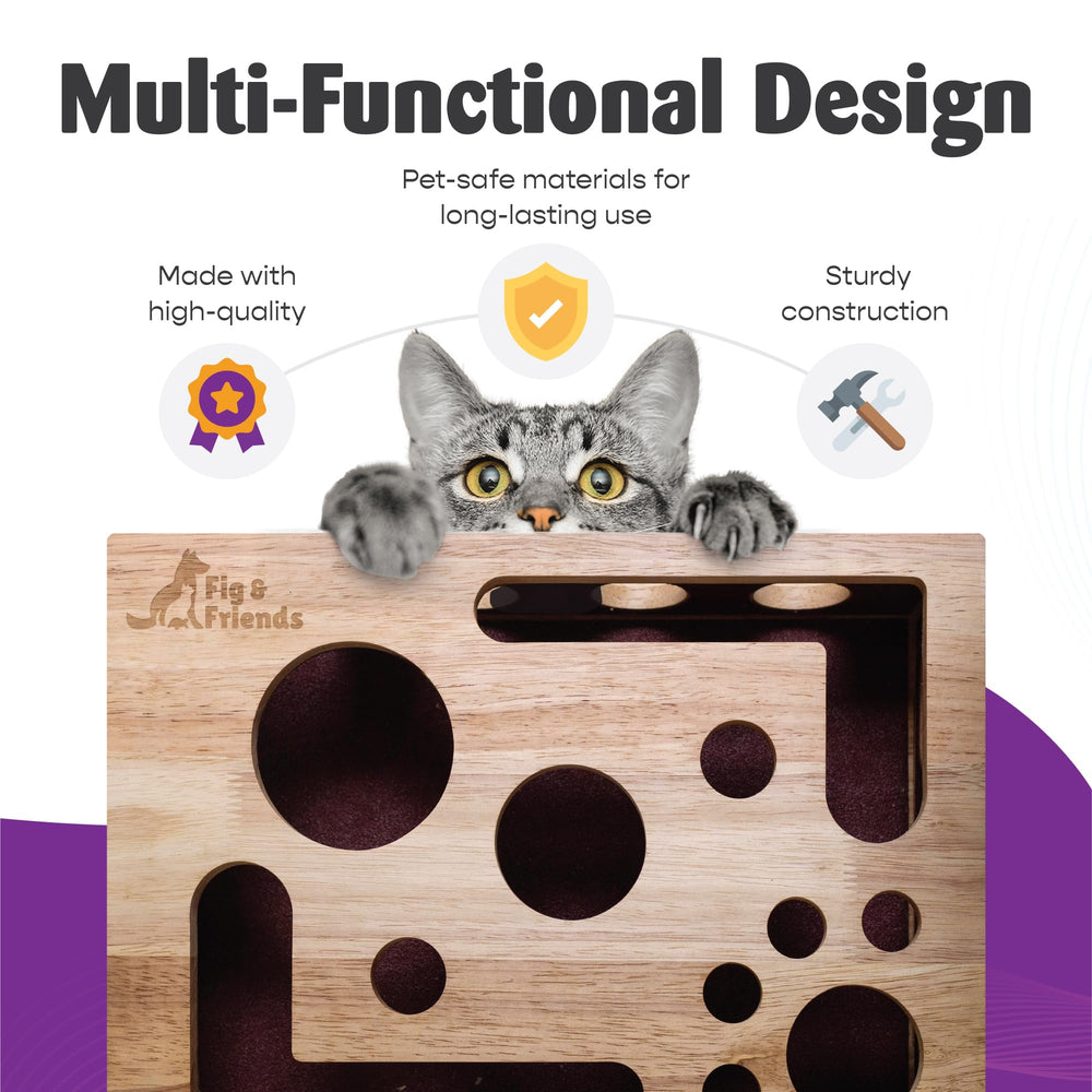 Fig & Friends cat nail file scratch box in use demonstrates calm grooming.