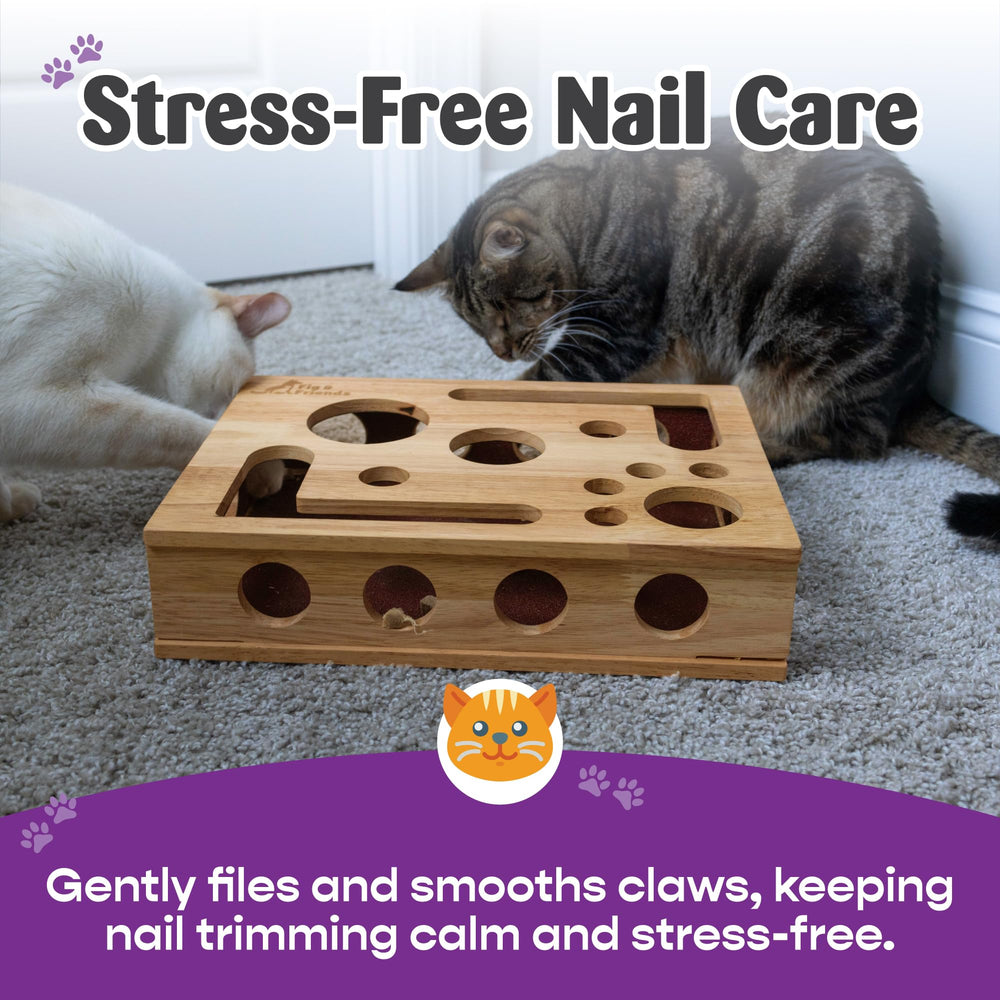 Fig & Friends cat nail file scratch box inside view shows safe textured surface.