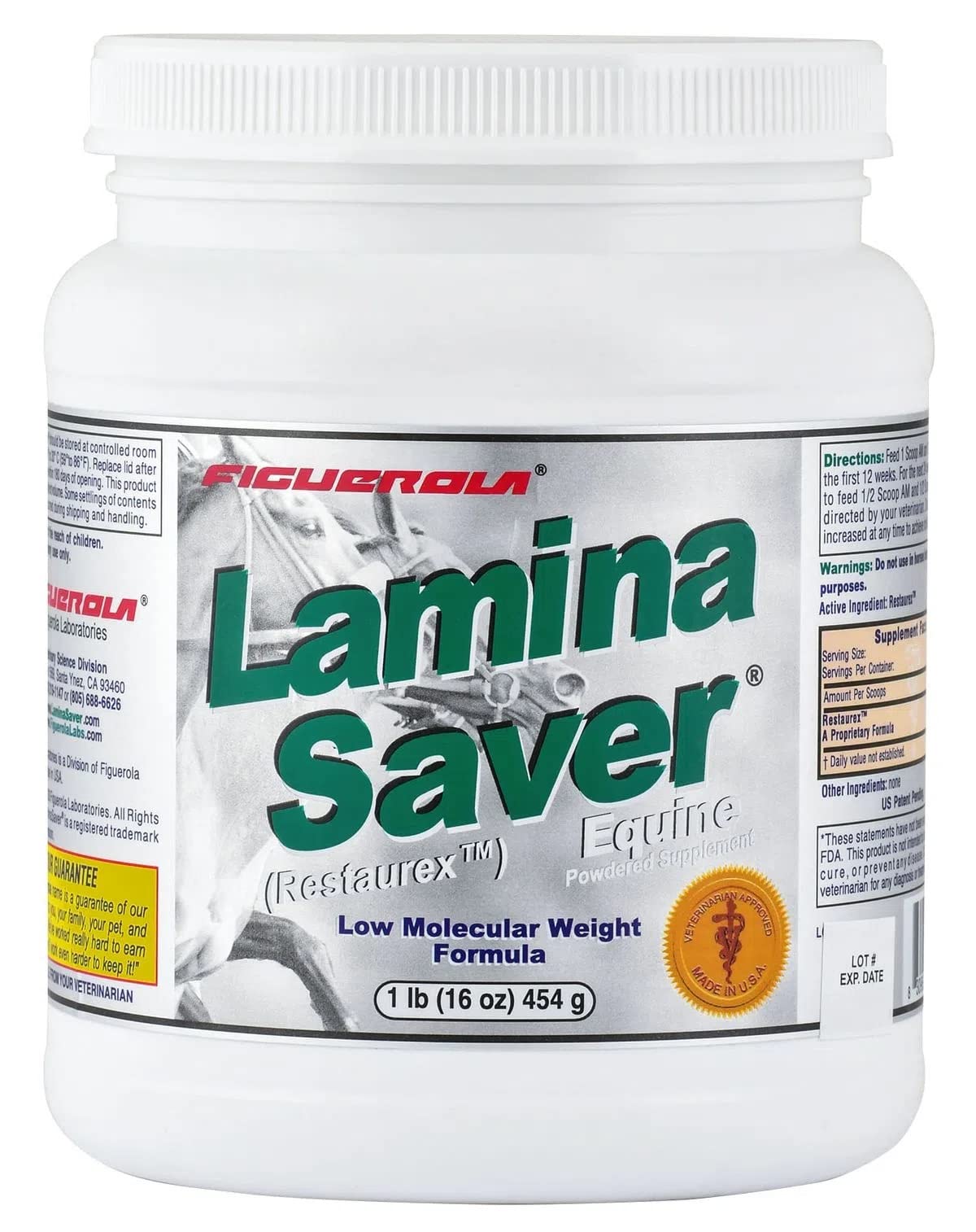 Figuerola LaminaSaver 1 lb package—support for laminae and hoof health.