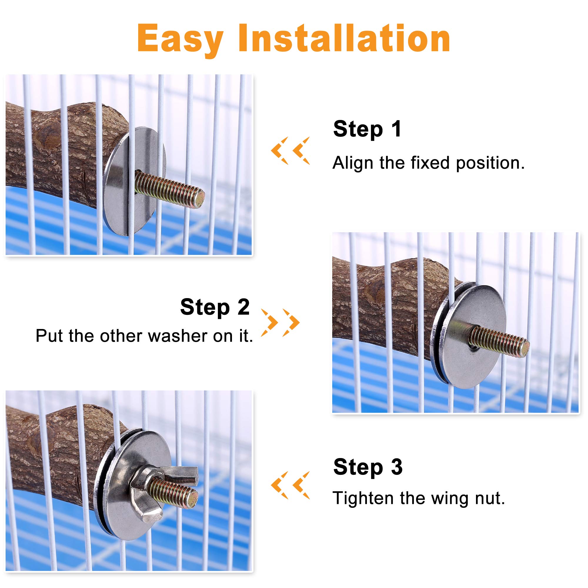 Filhome parrot chew perch natural ash wood for gnawing.