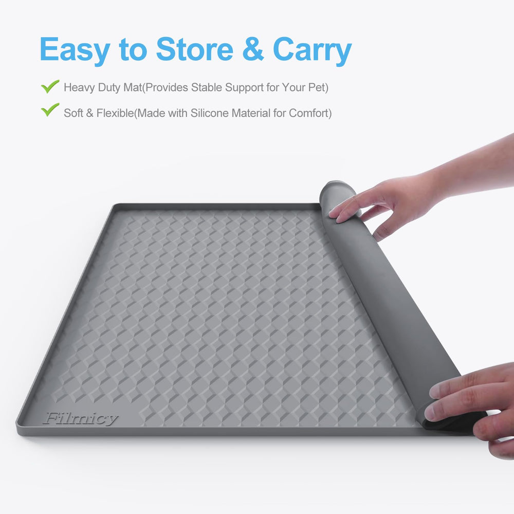 Filmicy floor-protection mat shields floors and surfaces from leaks.