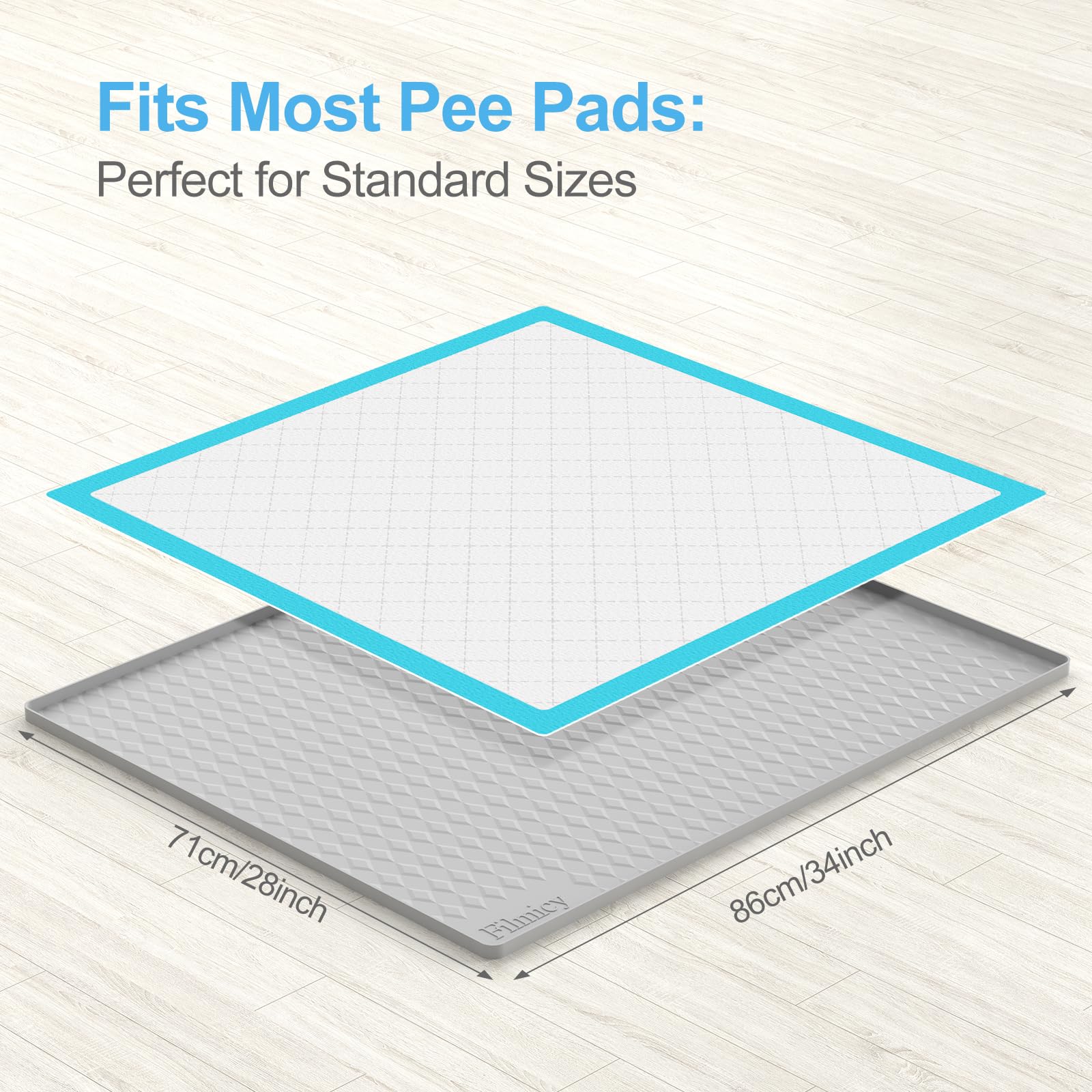Filmicy textured support boosts airflow beneath the pad for efficient absorption.