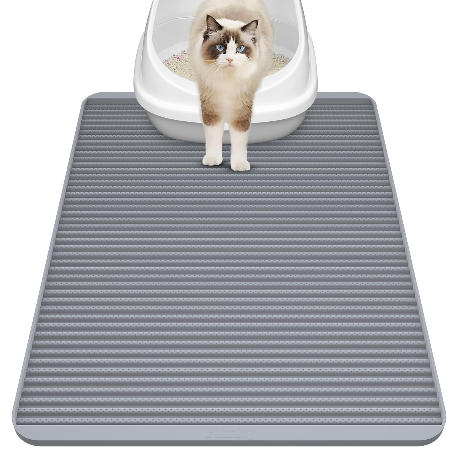 Filmicy silicone cat litter mat 31x23 provides wide coverage and litter capture for clean floors.