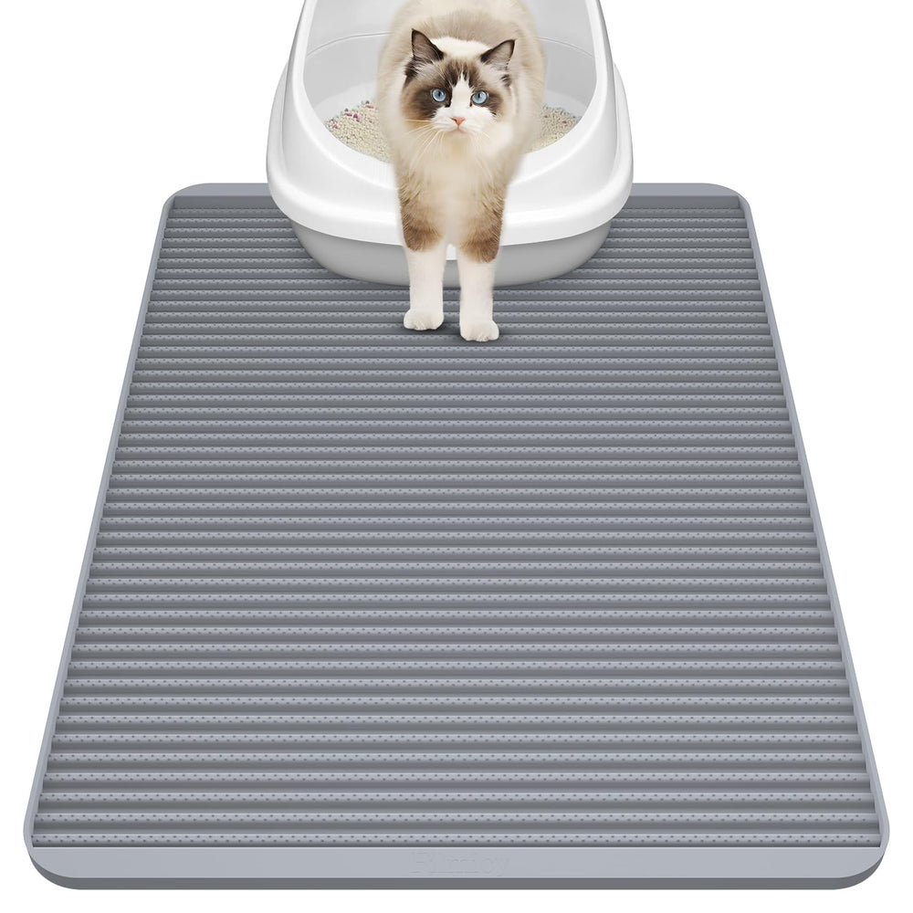 Filmicy silicone cat litter mat 31x23 provides wide coverage and litter capture for clean floors.
