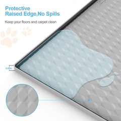 Filmicy silicone puppy pad holder with raised lip prevents floor leaks.