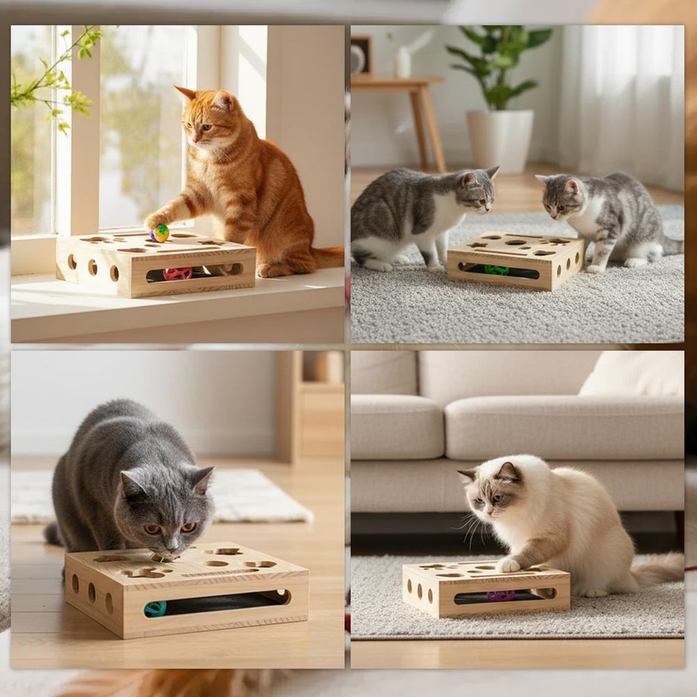 FILWY cat nail file box with interactive maze for hours of engagement.
