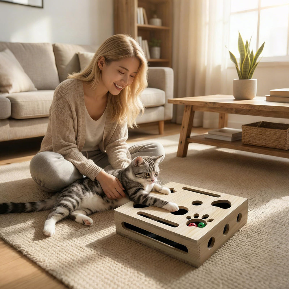 FILWY cat nail file box with sandpaper surface for gentle claw care.