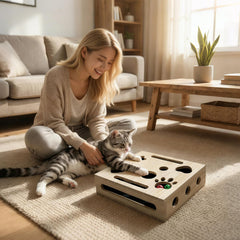 FILWY cat nail file box with sandpaper surface for gentle claw care.