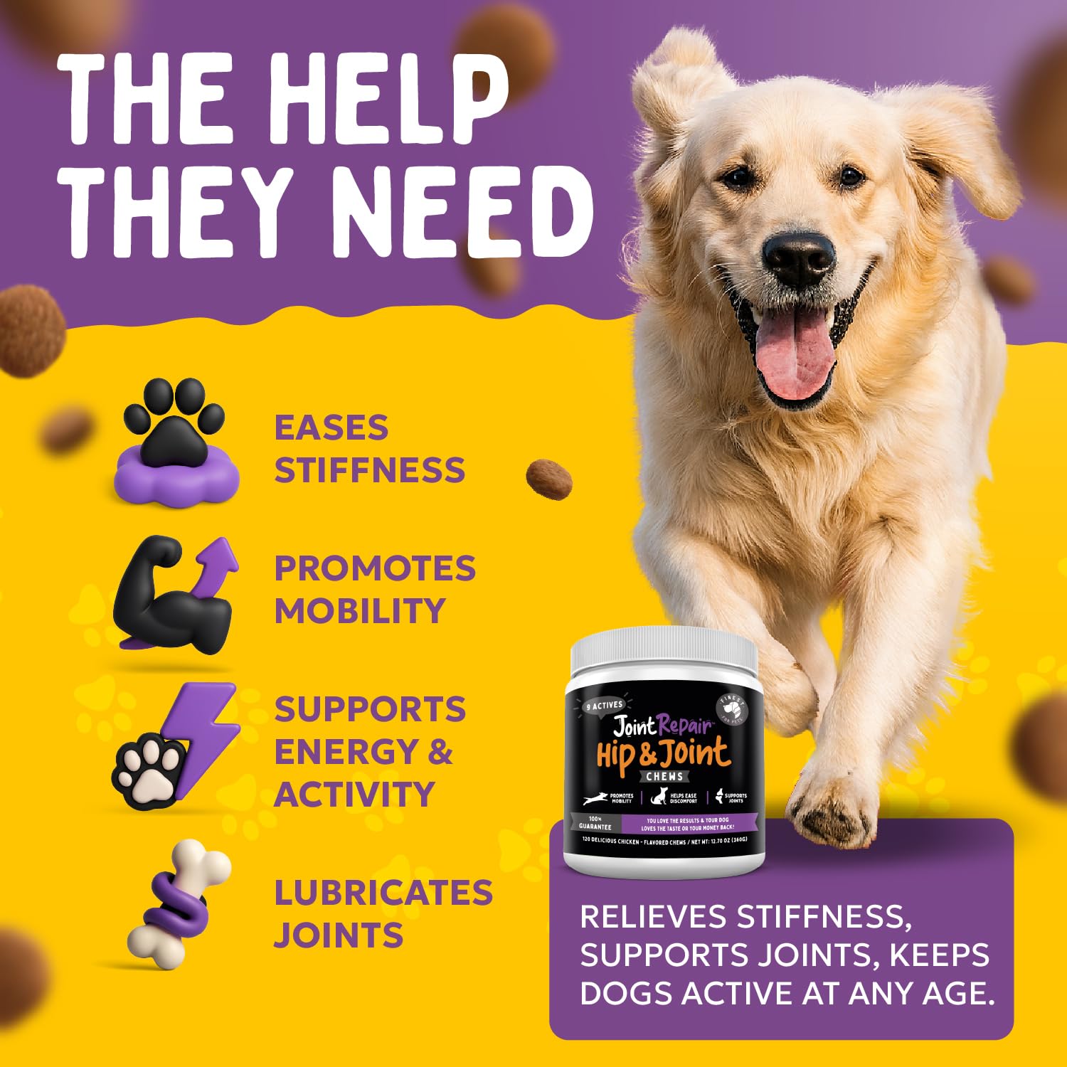 Finest For Pets Joint Repair bottle packaging highlights USA-made quality