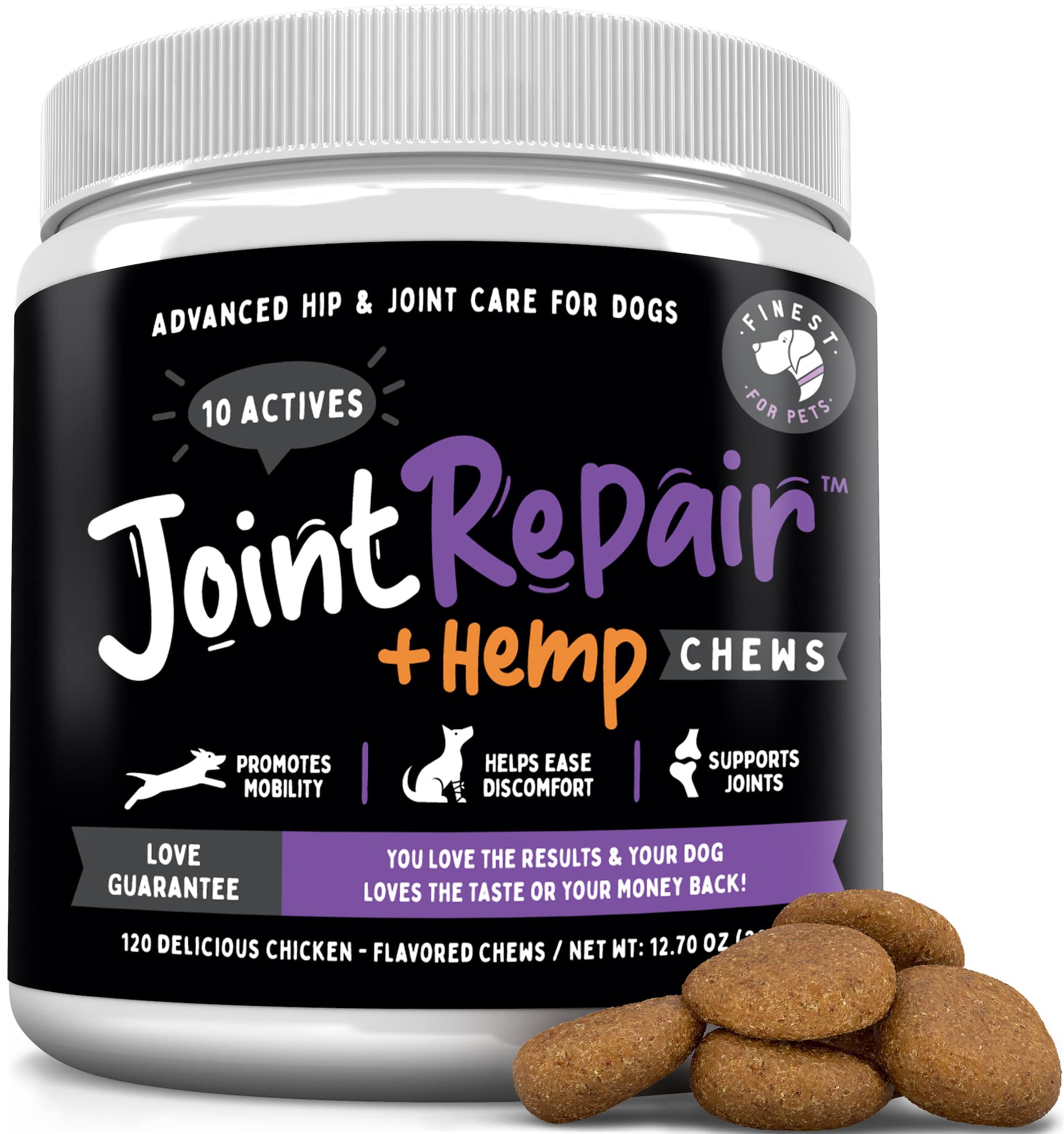 Finest For Pets Joint Repair dog chews in chicken flavor supporting mobility