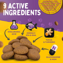Finest For Pets hemp ingredient close-up showing joint support ingredients