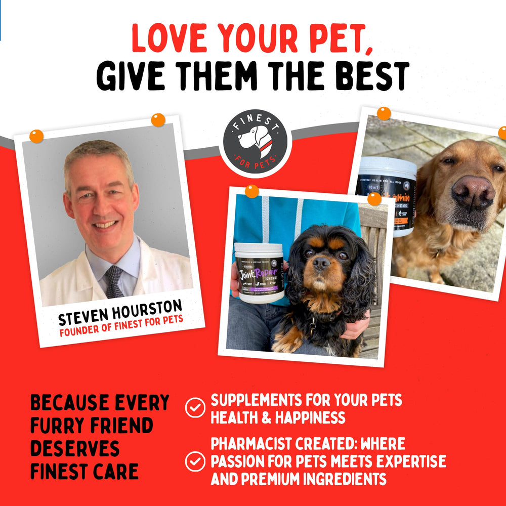 Finest For Pets USA-made fish oil emphasizing quality and transparency.