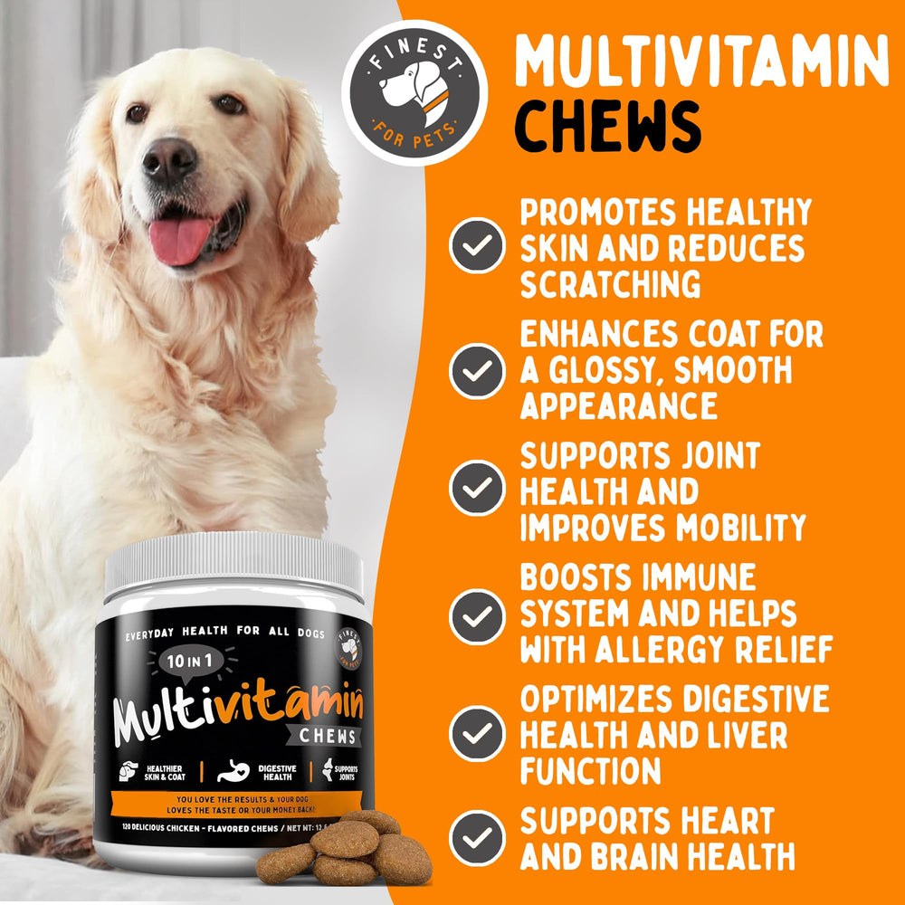 Finest For Pets dog chews close-up showing chicken flavor for daily wellness