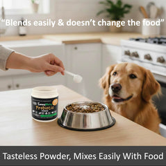 USA-made seal on TummyWorks probiotic packaging from Finest For Pets.