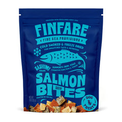 Finfare freeze-dried salmon skin treats for dogs with a crunchy, protein-packed bite.