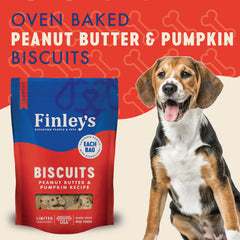 Finley's Crunchy Dog Biscuits crisp biscuit close-up emphasizes the satisfying crunch.
