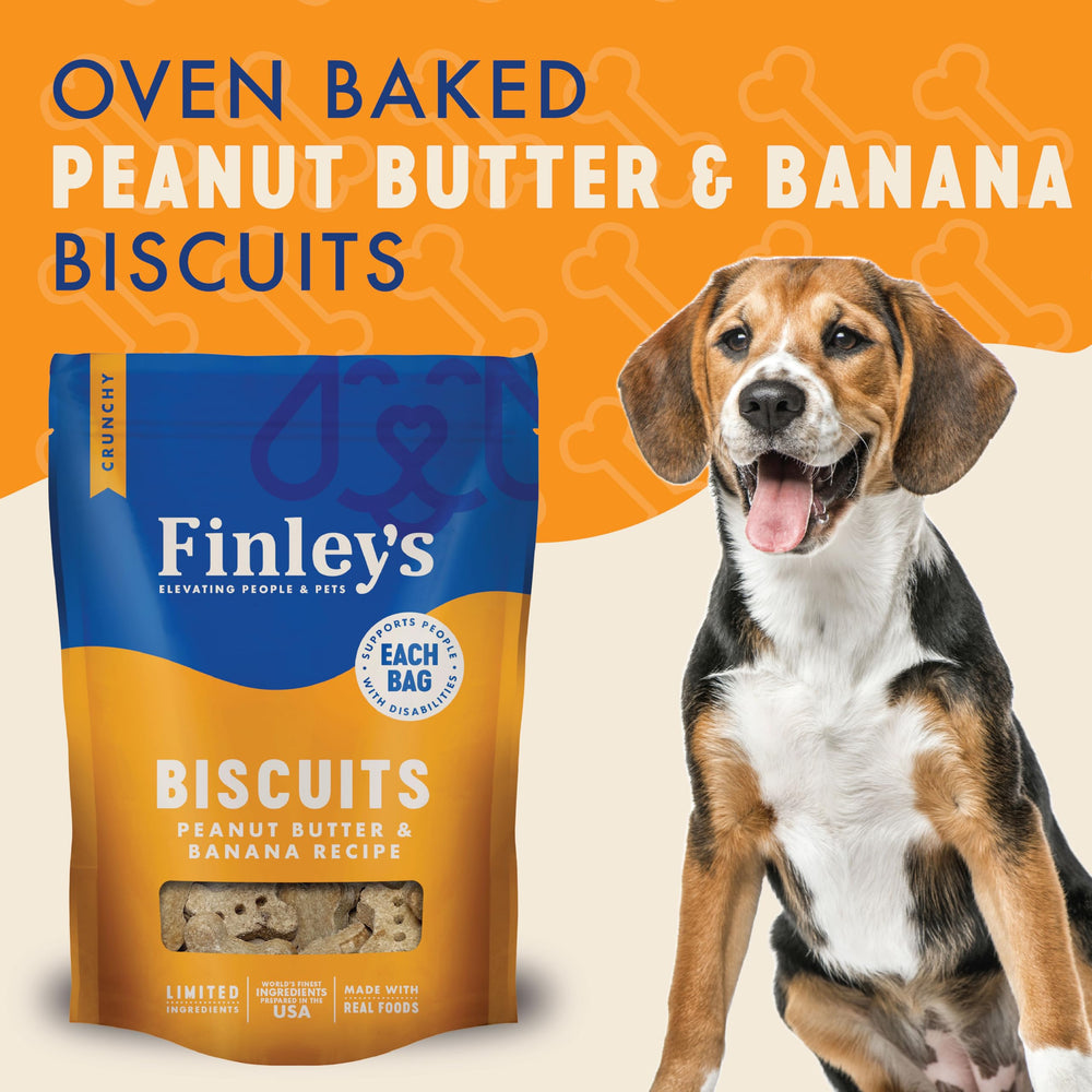 Training reward bite demonstrates easy snapping for portion control with Finley’s biscuits