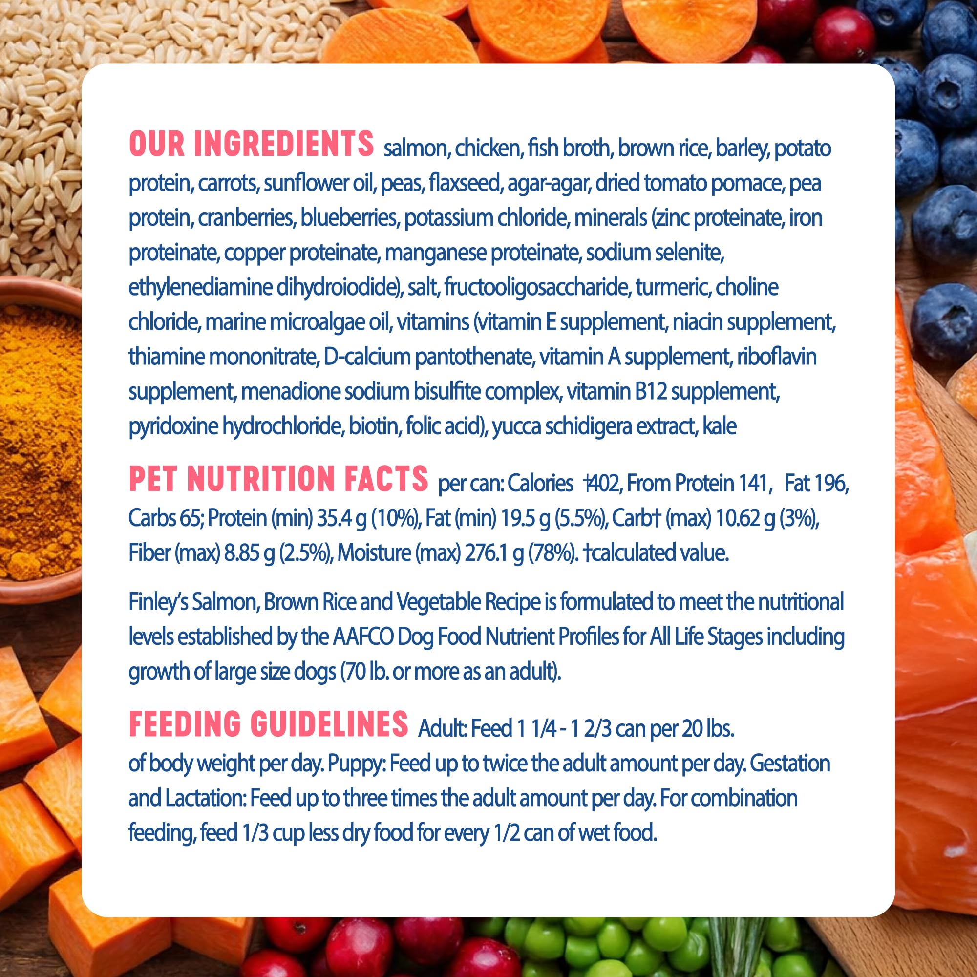 Finley's real-ingredients-brand-quality emphasizes wholesome, flavorful meals.