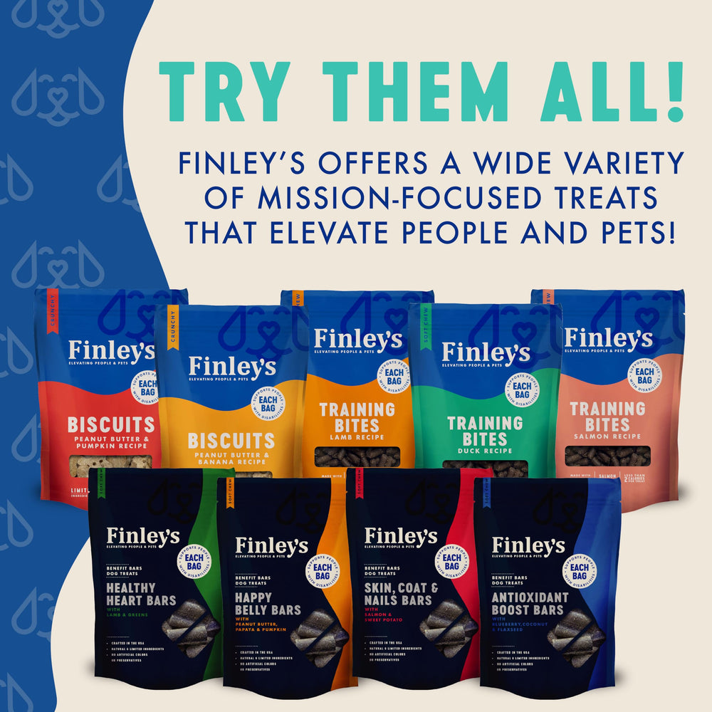 Finley’s three-pack dog treats box highlights value for multi-dog households.