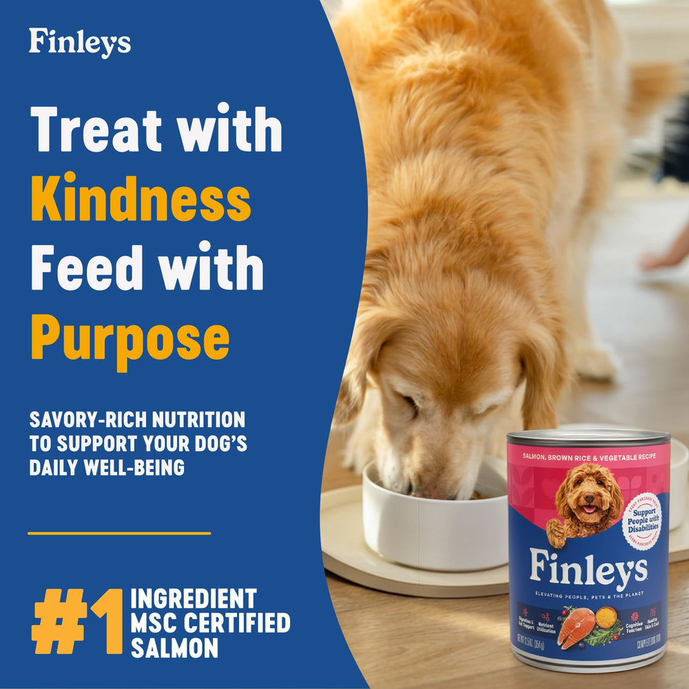 Finley's wet-dog-food-salmon-brown-rice-pate shows creamy texture for picky eaters.