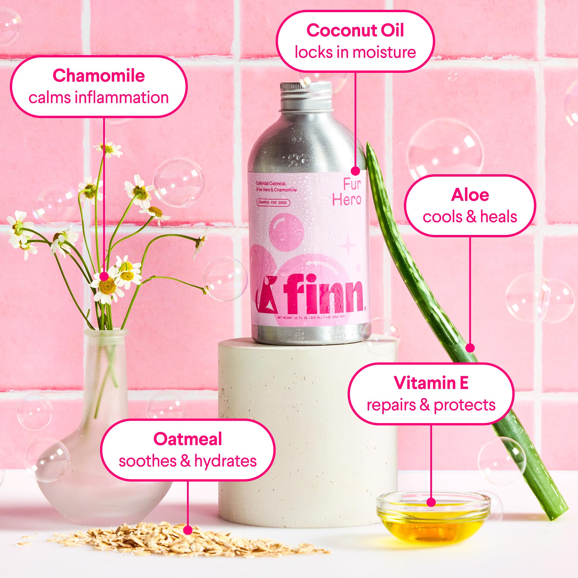 Finn Fur Hero lather-action: rich foam for calming cleansing