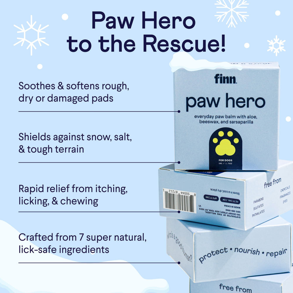 Finn Paw Hero after-application close-up shows moisturized pads