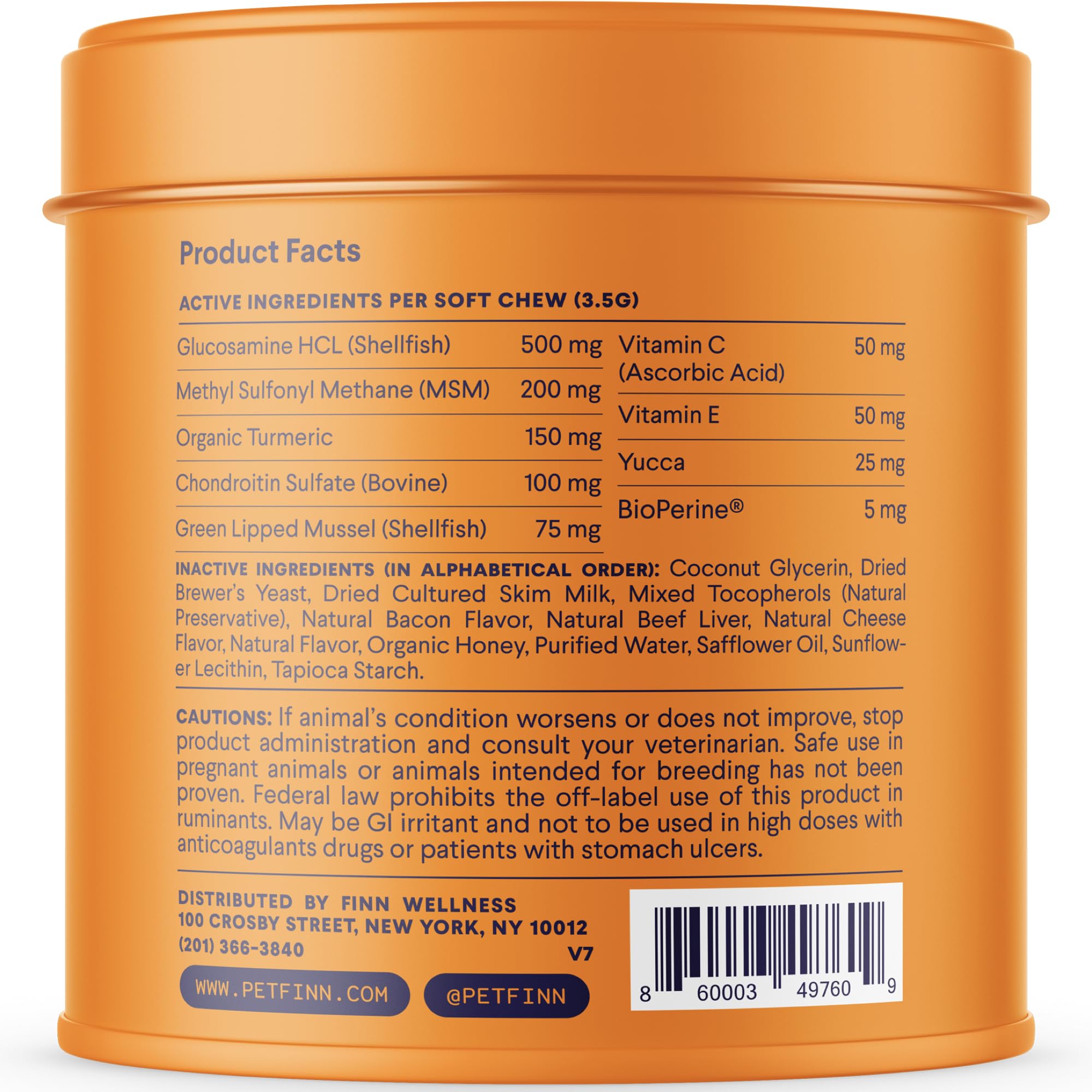 Finn Hip and Joint soft chews texture close up highlights tasty support for flexibility.
