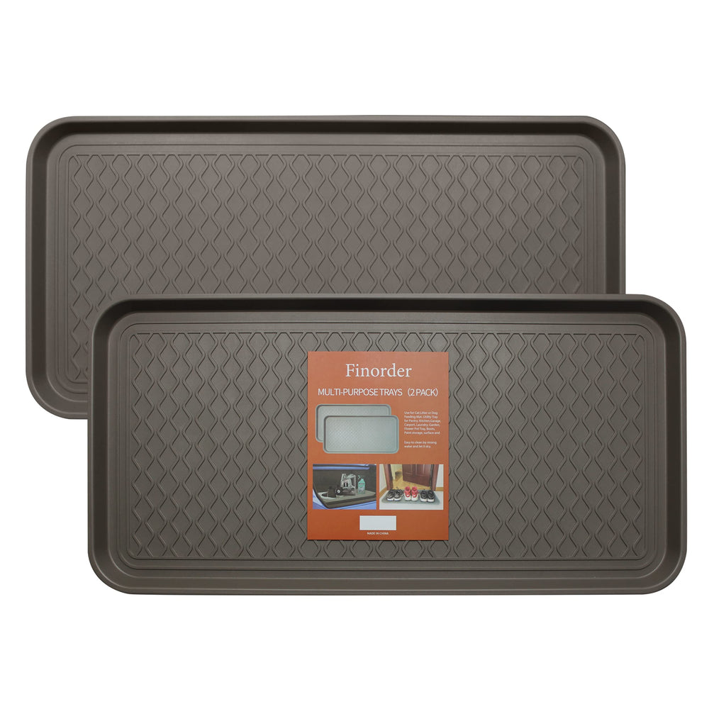 Finorder two-pack trays with adhesive felt pads for floor protection.