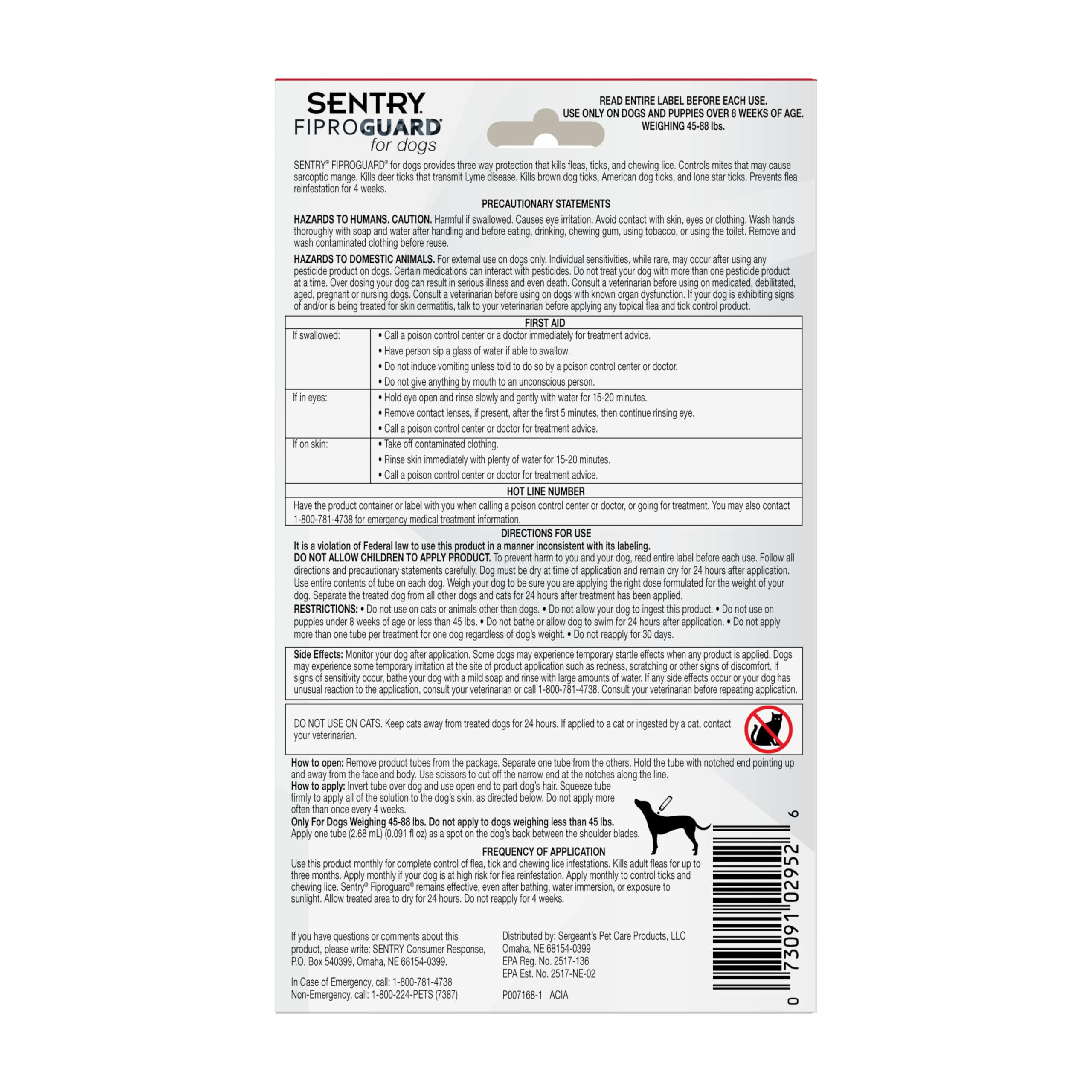 Fiproguard suitable for breeding, pregnant, and lactating dogs.