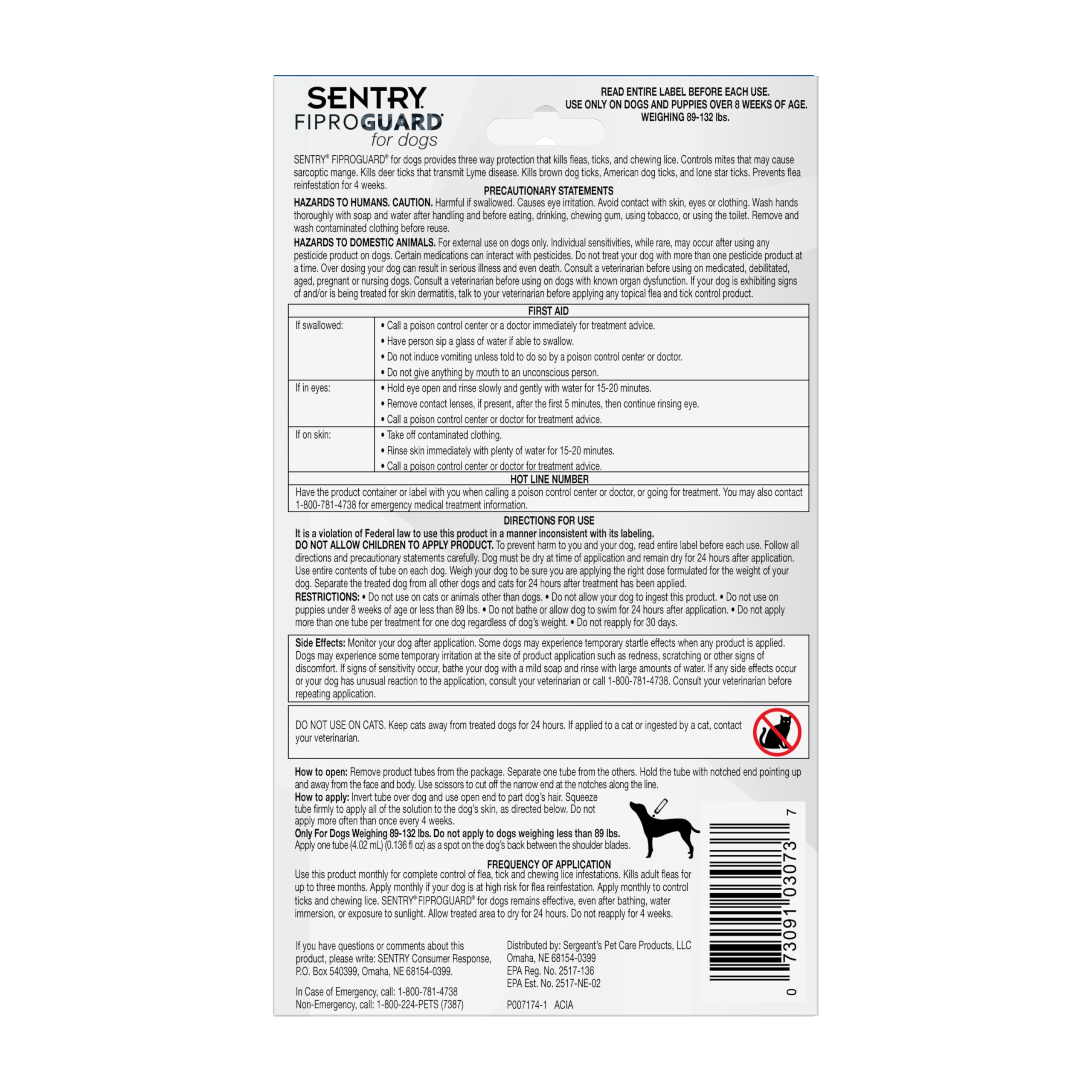Fiproguard use scene with owner applying treatment.