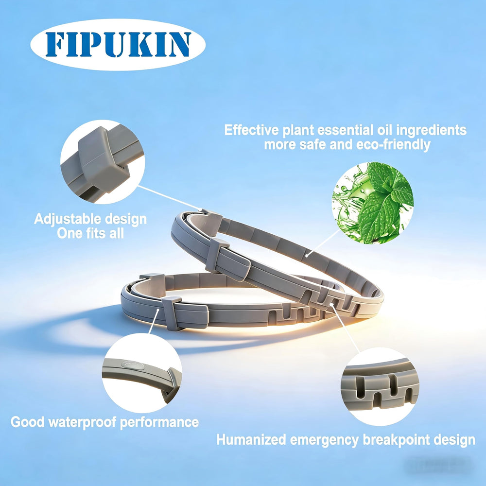 Fipukin flea collar application view demonstrates easy wear for cats and long-lasting effect