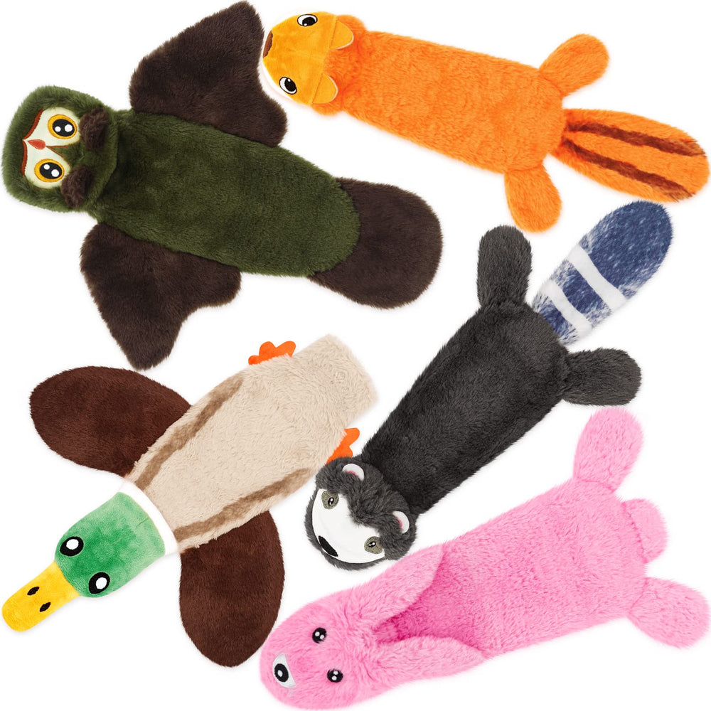 FIREOR dog squeak toy bundle no stuffing for interactive play and chews
