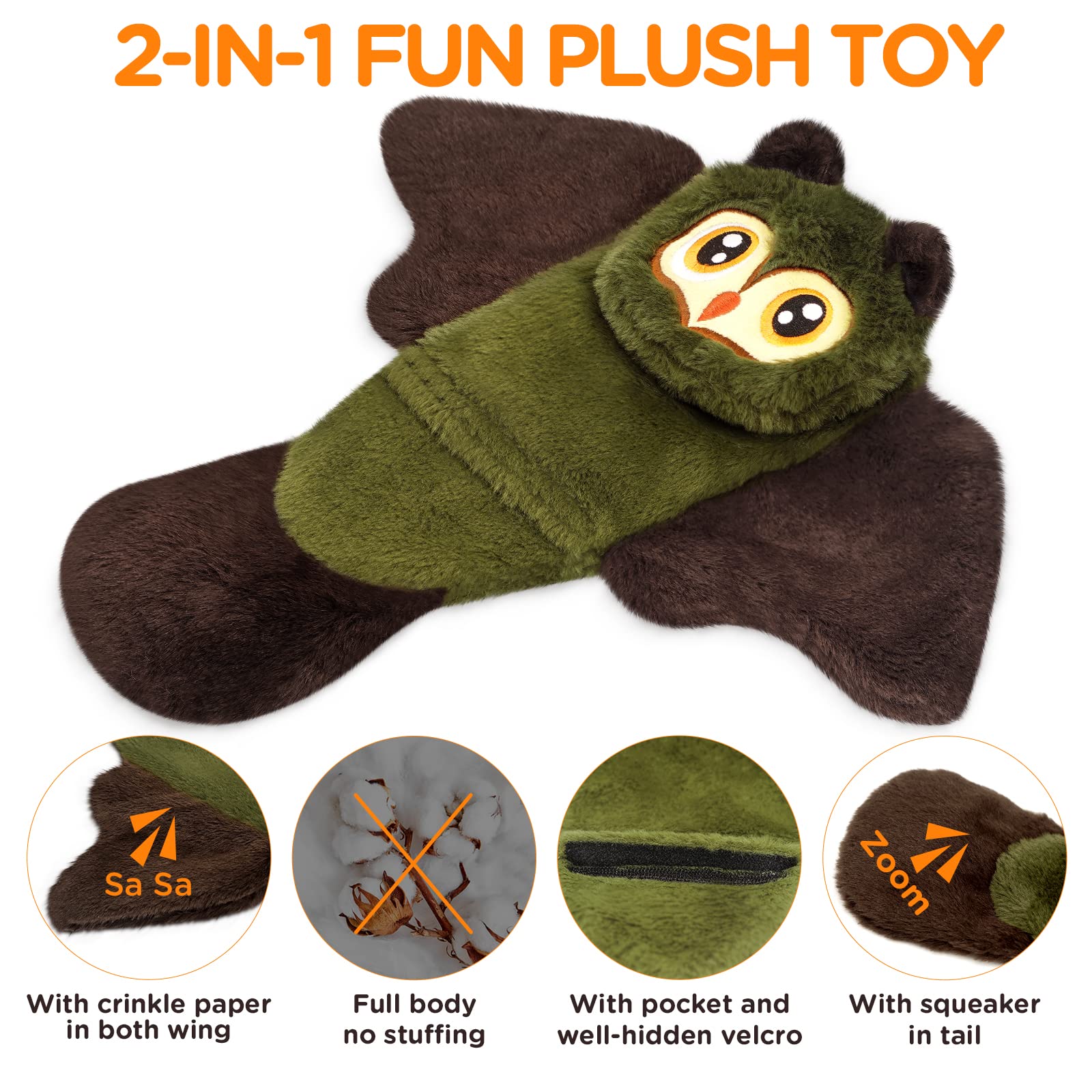 FIREOR rabbit squeak toy for playful fetch and teething