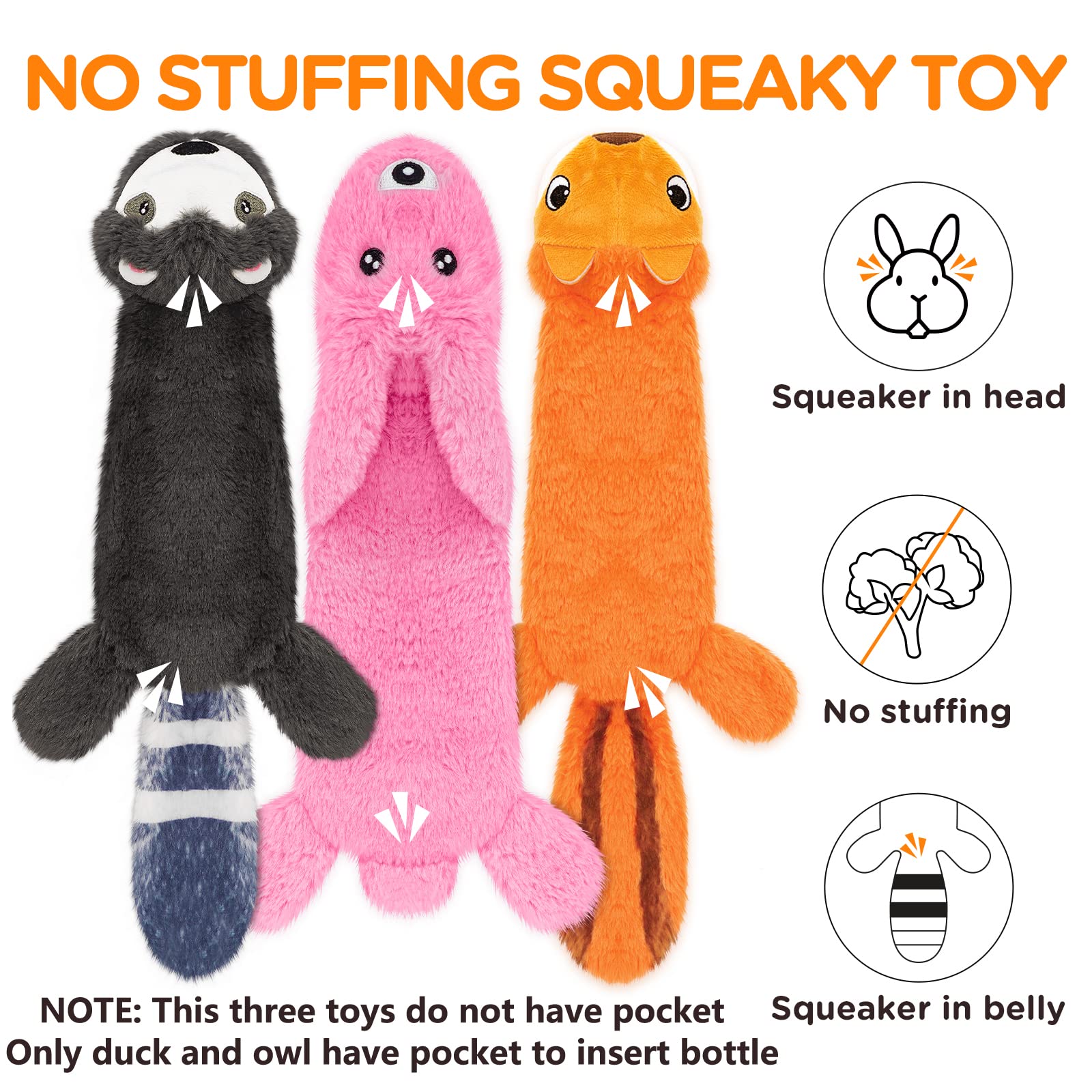 FIREOR squirrel squeak toy promotes exercise and focus