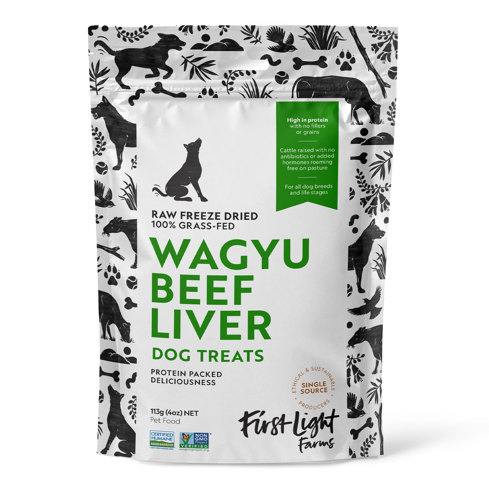 First Light Wagyu Liver bag front with resealable 4 oz packaging for convenience.