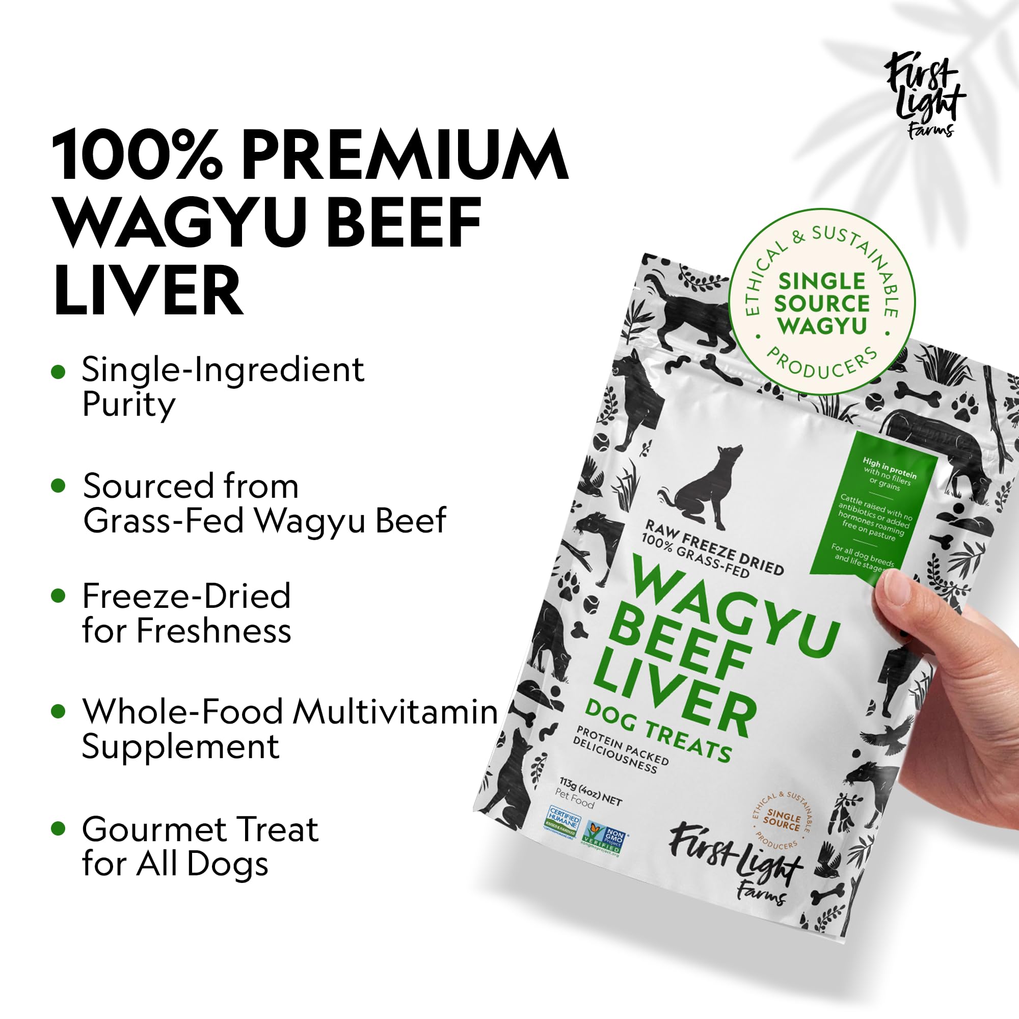 First Light Wagyu Liver bag reseal close-up emphasizing freshness.