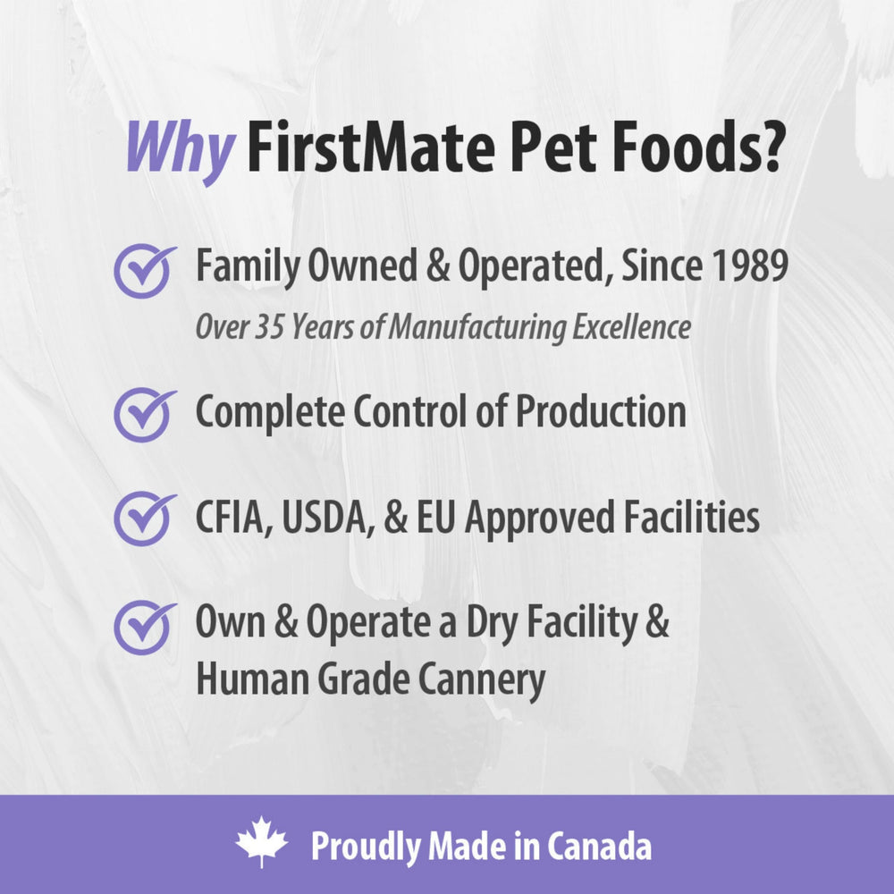 FirstMate all-life-stages cat nutrition pack demonstrates complete daily feeding