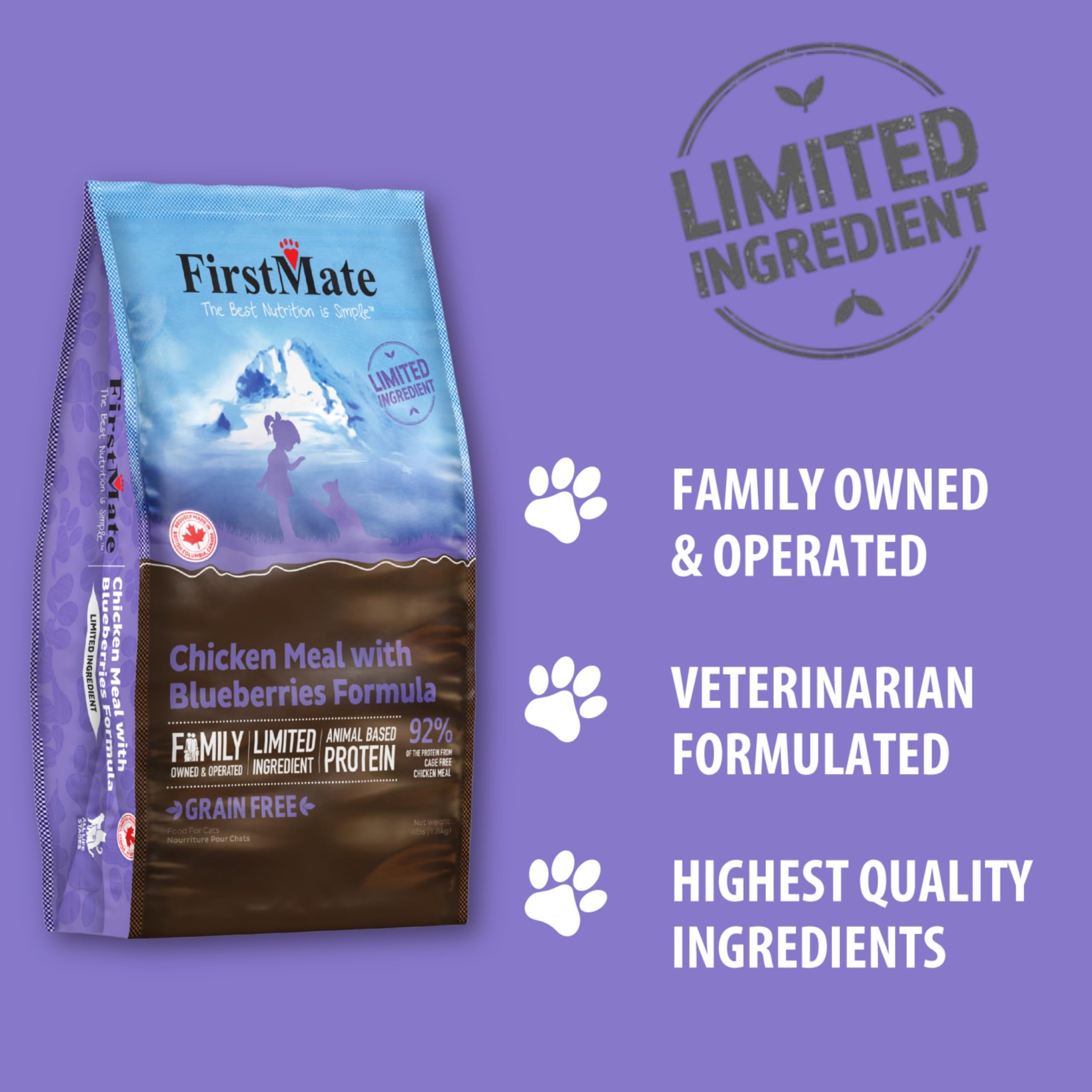FirstMate kibble close-up texture highlights palatability and crunch