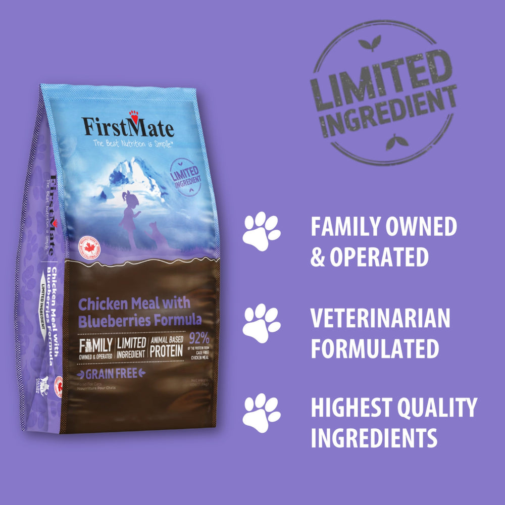 FirstMate kibble close-up texture highlights palatability and crunch